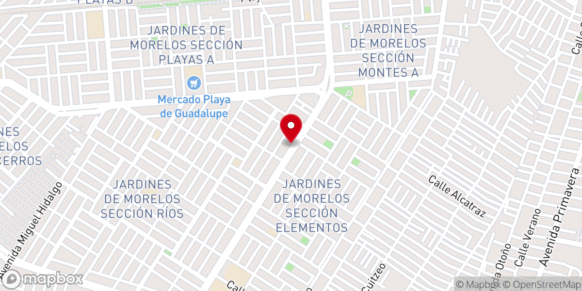 Map showing location of Maranatha Iglesia Pentecostes