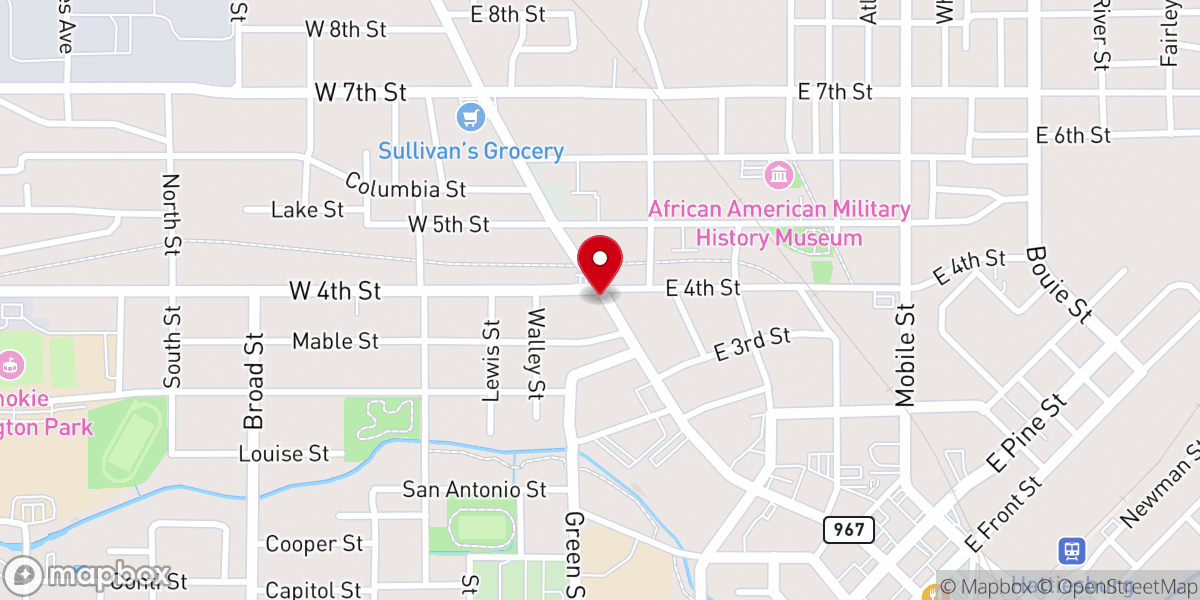Map showing location of The Micro Venue, Downtown