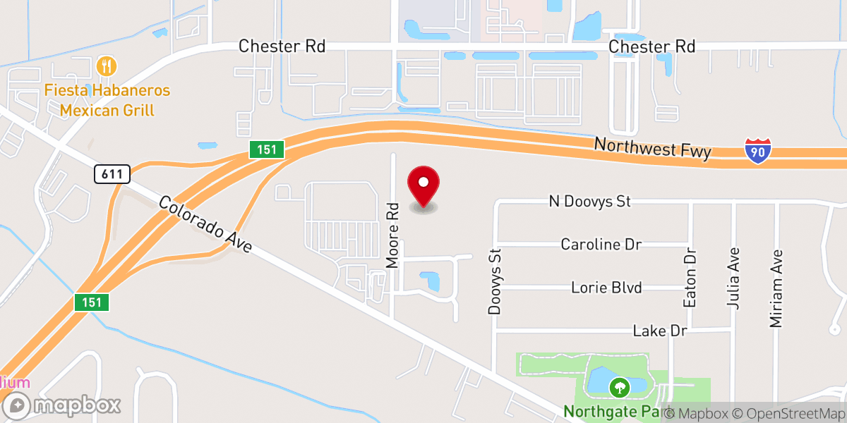 Map showing location of Knights of Columbus