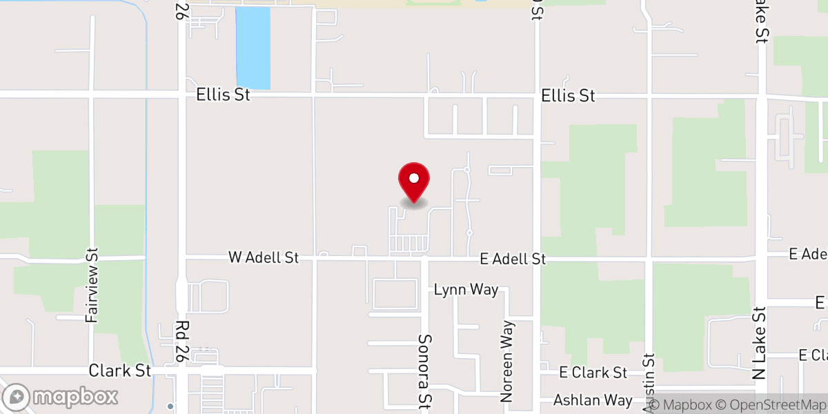 Map showing location of Valley West Christian Center