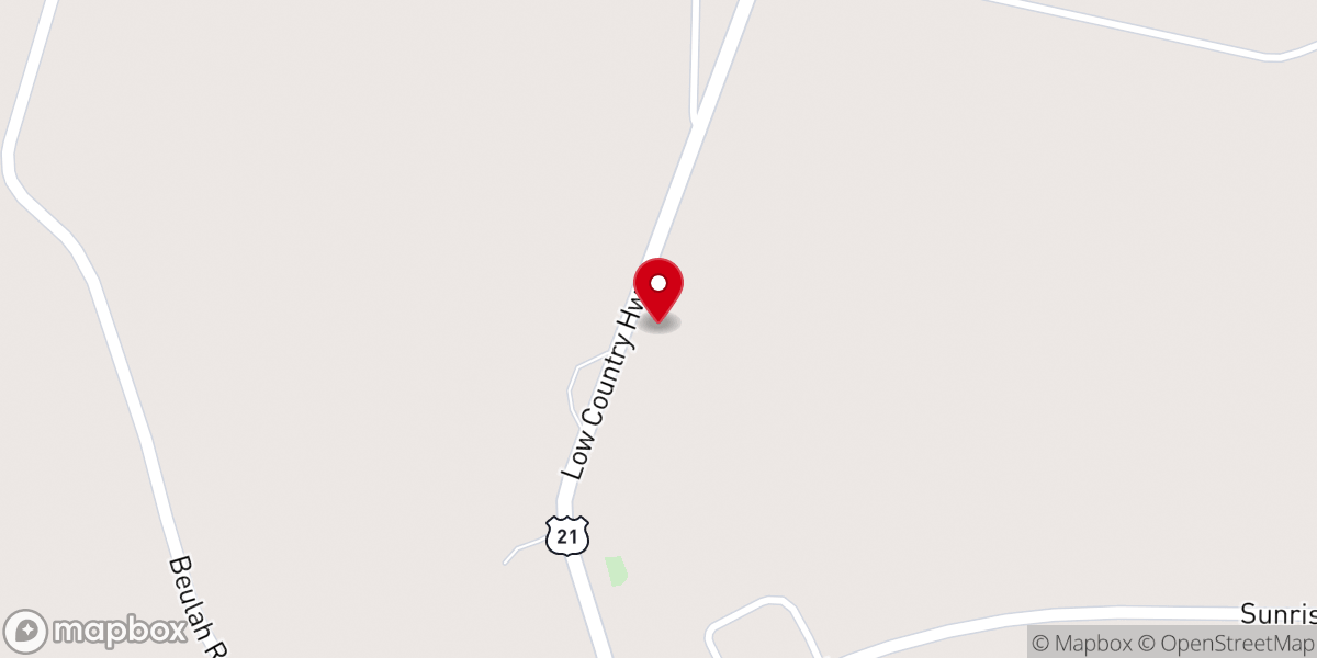 Map showing location of Lovely Hill Baptist Church