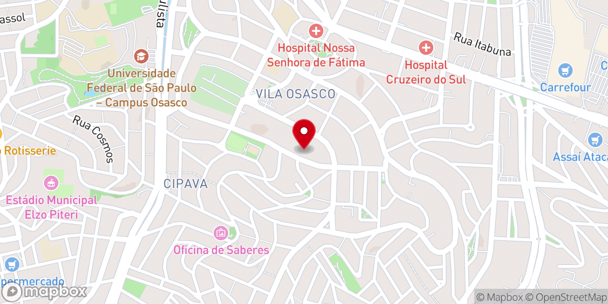 Map showing location of Igreja Vida em Cristo - Osasco