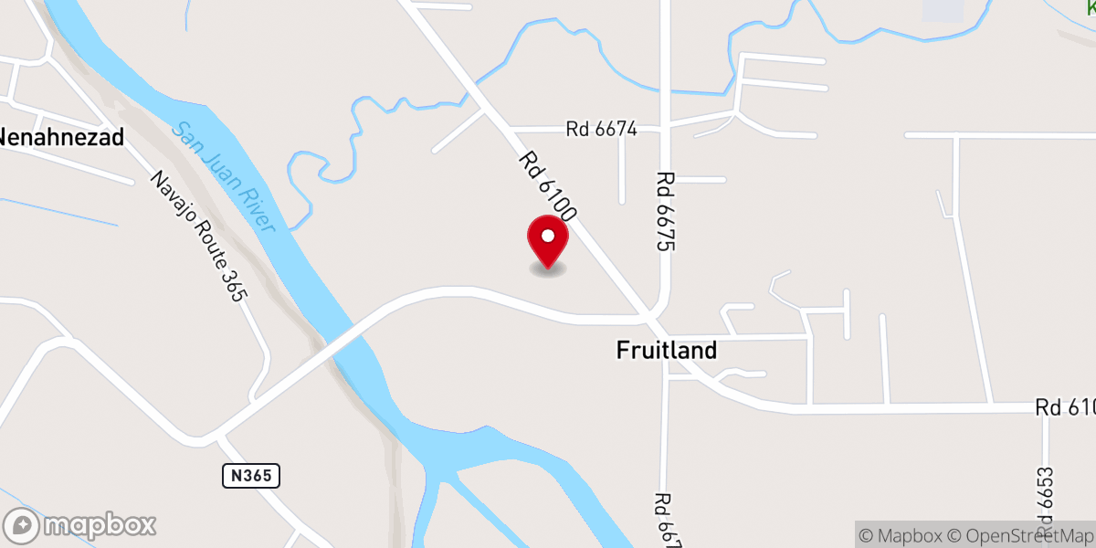 Map showing location of Fruitland Baptist Church