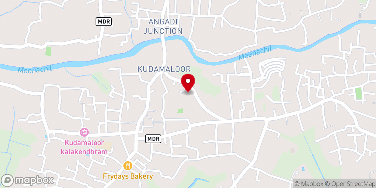 Map showing location of St. Mary's Major Archiepiscopal Pilgrim Church, Kudamaloor