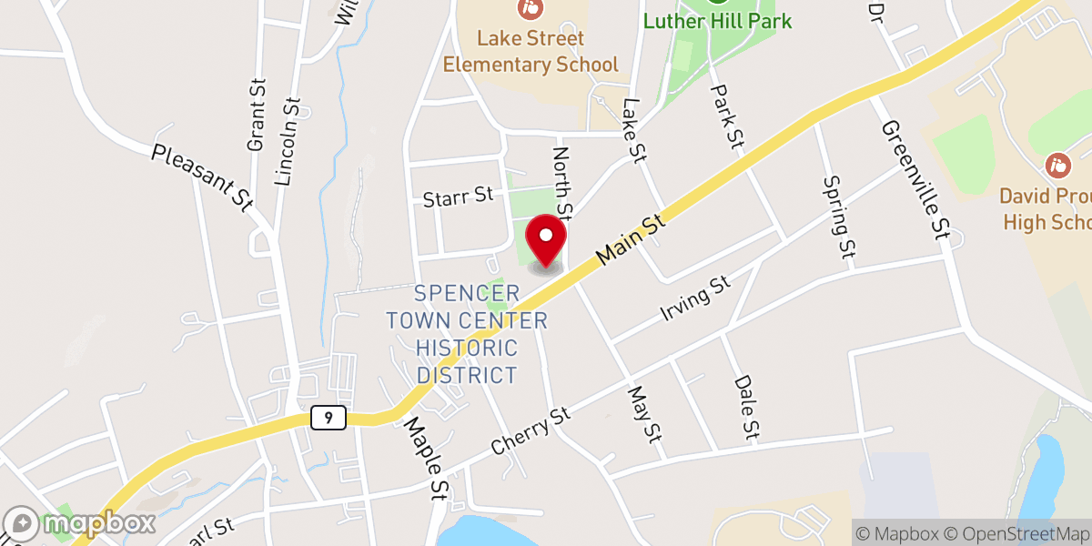 Map showing location of First Congregational United Church