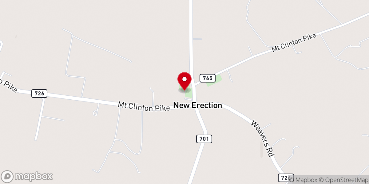 Map showing location of Cooks Creek Presbyterian Church