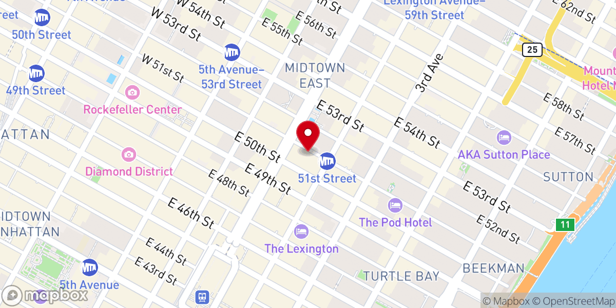 Map showing location of Crossroads Community Services at St. Bartholomew's Church