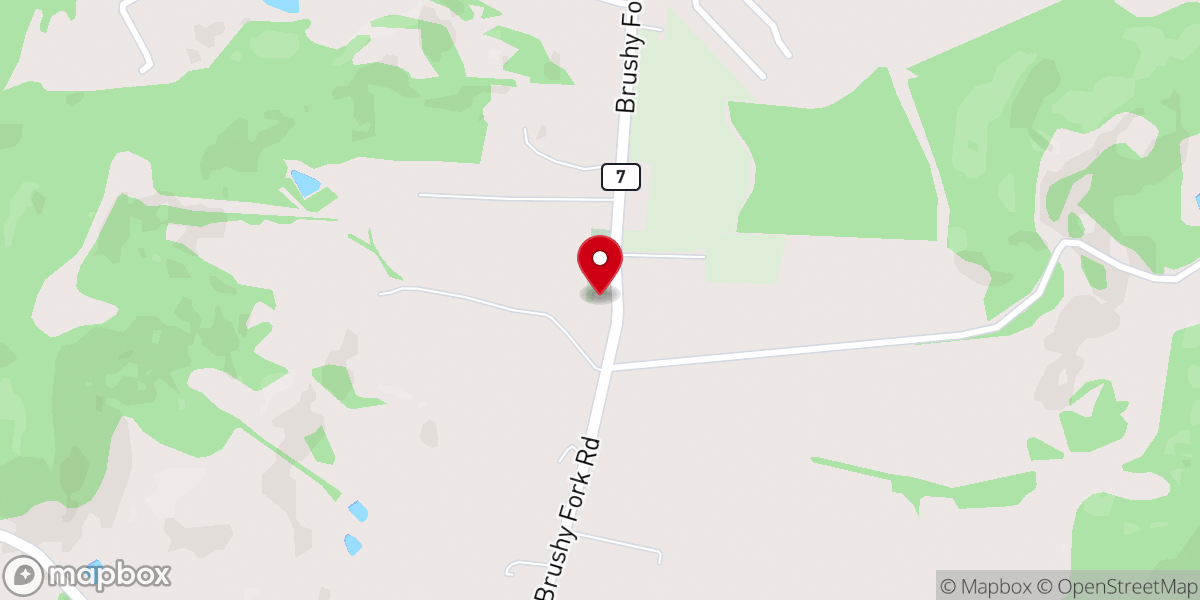 Map showing location of Reger Chapel