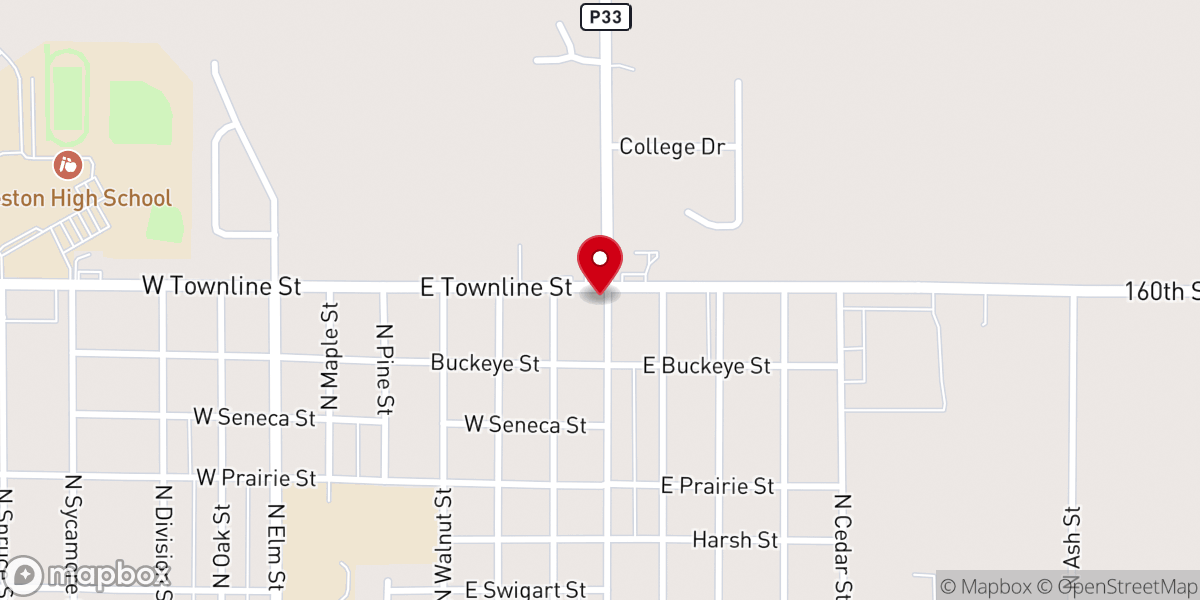 Map showing location of Solid Rock Church
