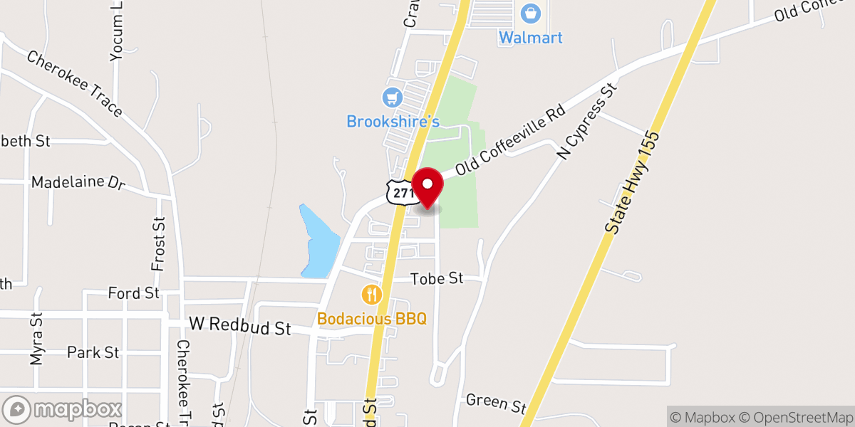 Map showing location of Hollis Chapel Church of God in Christ