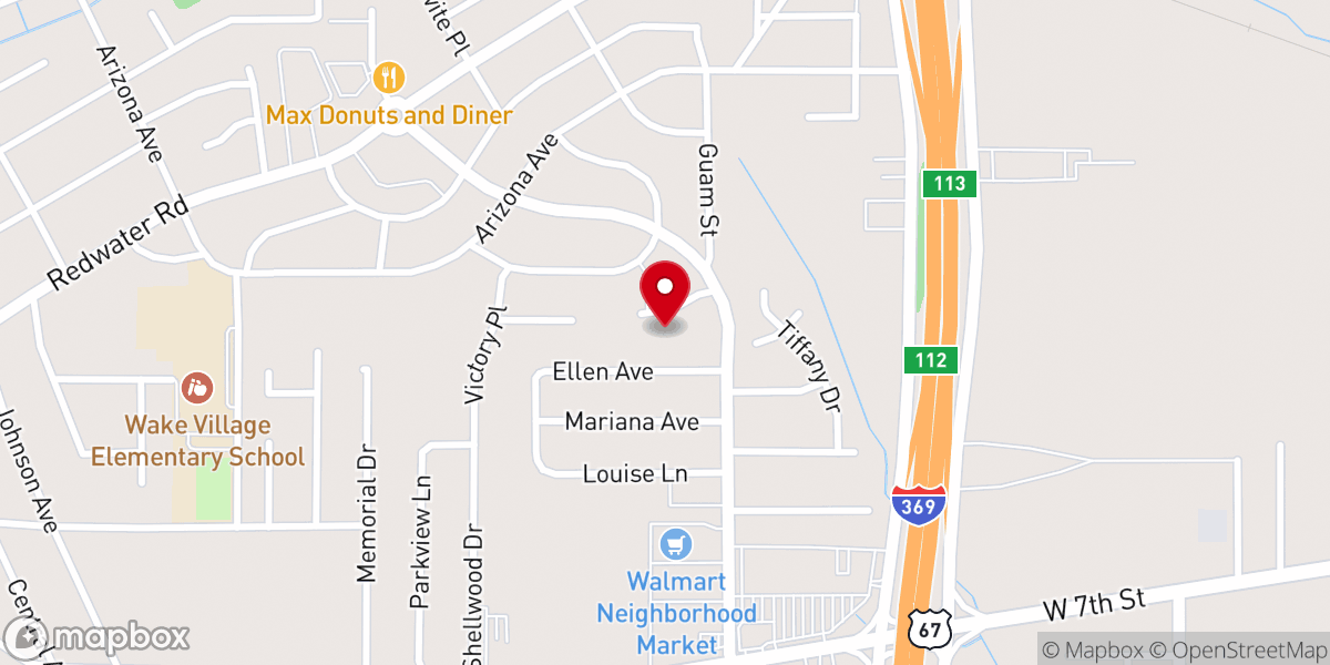 Map showing location of First Baptist Church