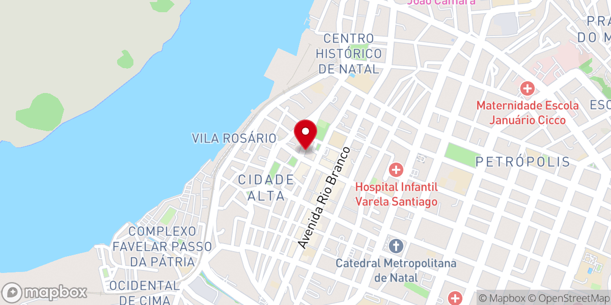 Map showing location of Igreja Presbiteriana de Natal