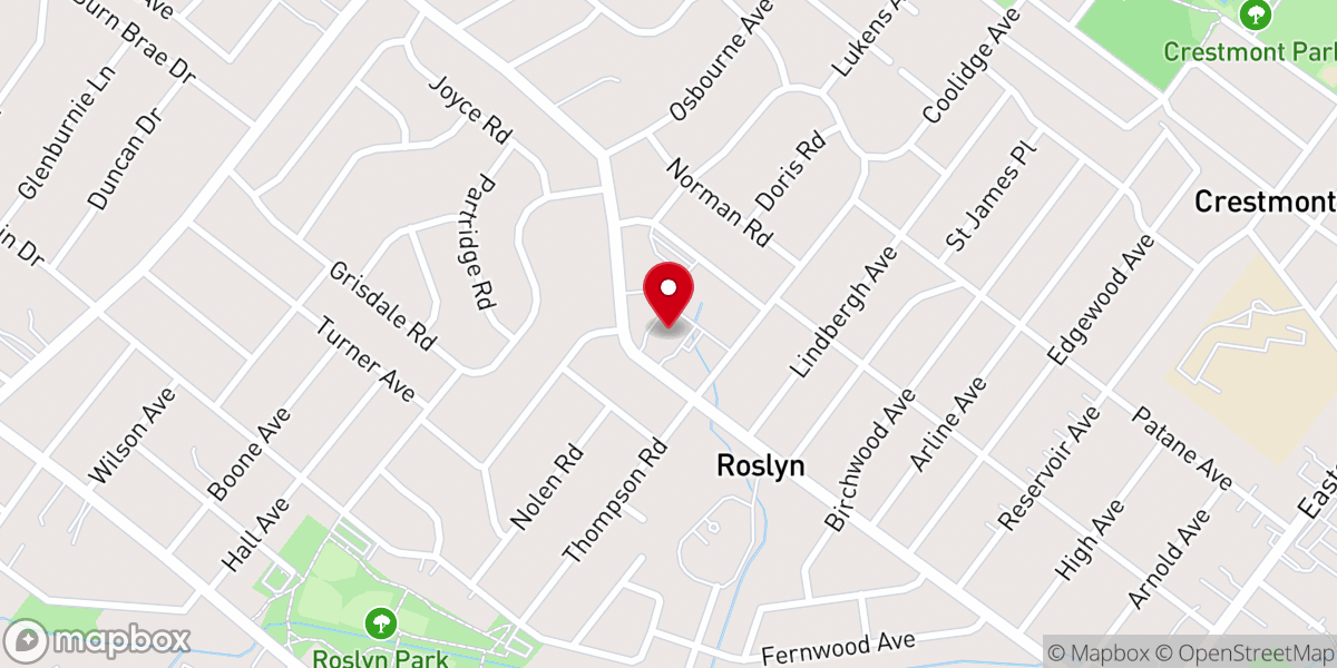 Map showing location of Salem Baptist Church of Abington