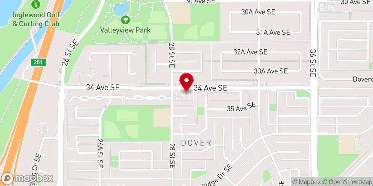 Map showing location of SHRI SITA RAM MANDIR SOCIETY OF CALGARY/ CALGARY RAMAYAN BHAJAN MANDALI