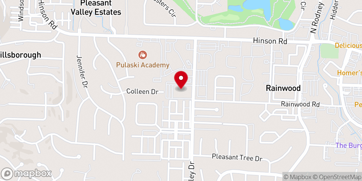 Map showing location of Asbury United Methodist Church