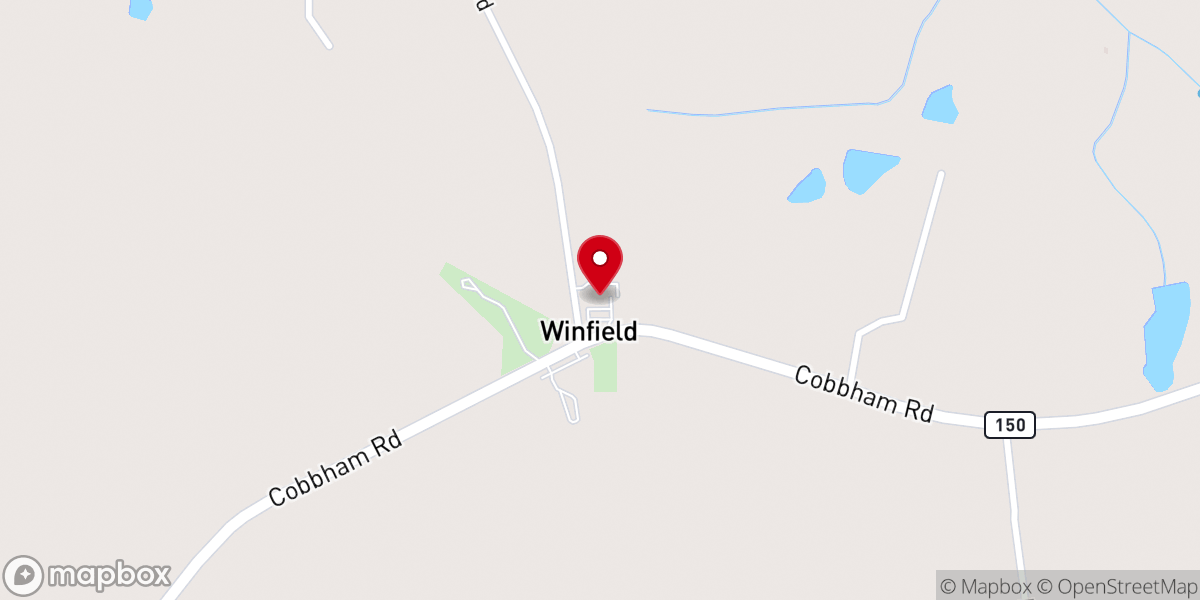 Map showing location of First Mount Carmel Baptist Church