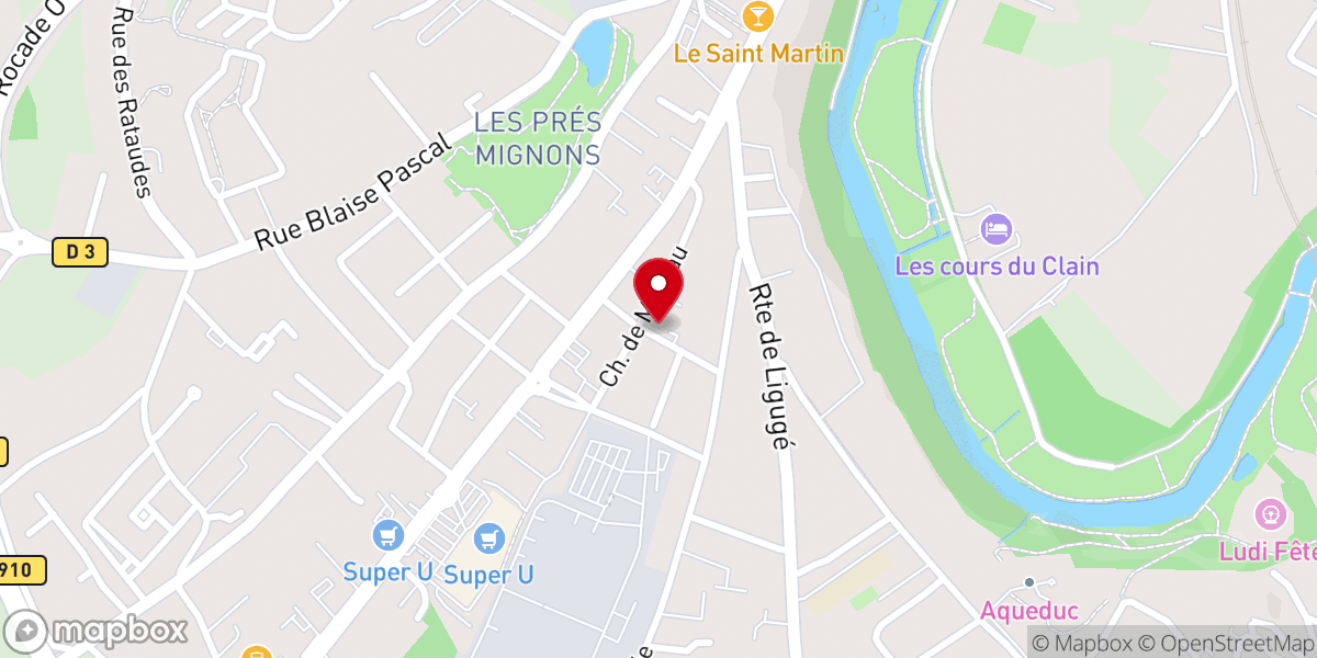 Map showing location of Eglise Adventiste du 7ème jour de Poitiers