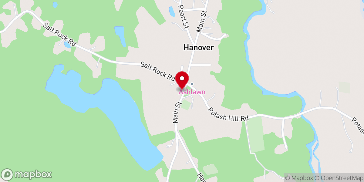 Map showing location of Hanover Congregational Church