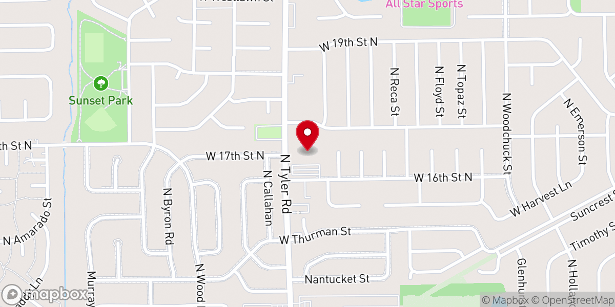 Map showing location of Covenant Presbyterian Church