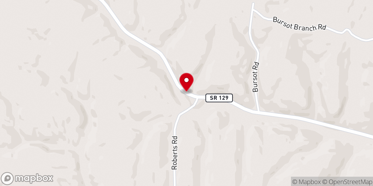 Map showing location of Long Run Baptist Church