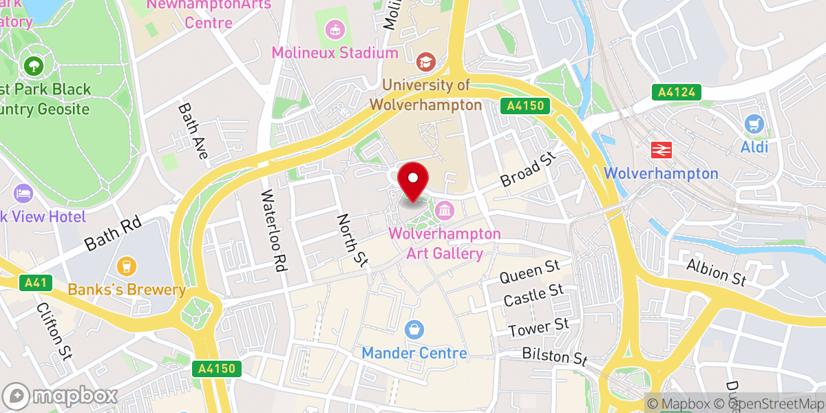 Map showing location of St Peter's Collegiate Church (Anglican)