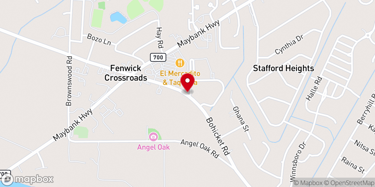 Map showing location of St John's Parish Church