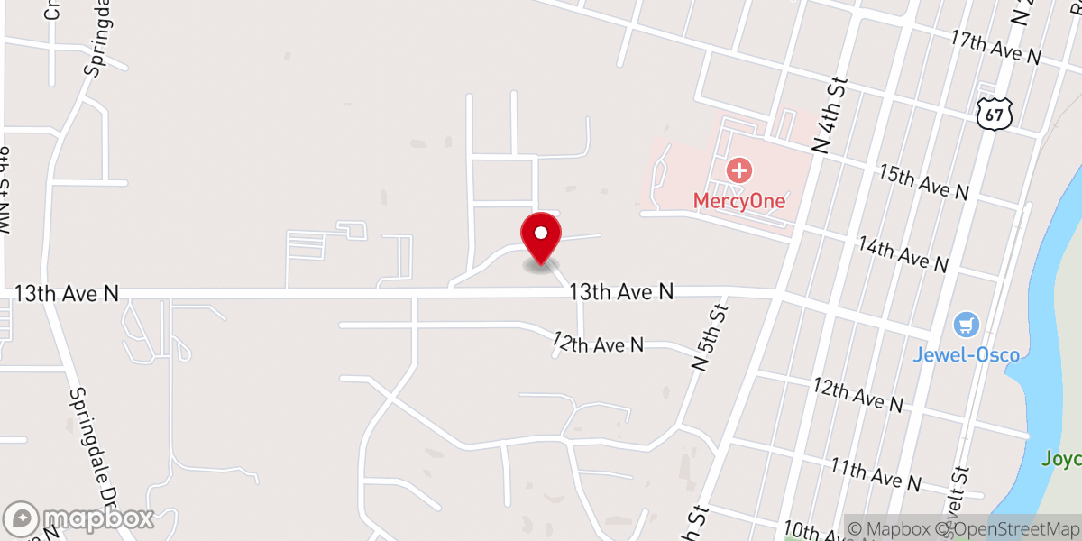 Map showing location of Foursquare Gospel Church