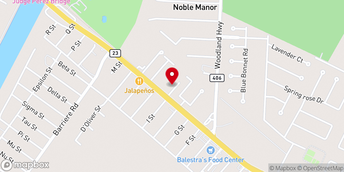 Map showing location of One Hope Church | Belle Chasse