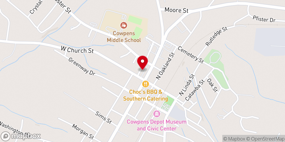 Map showing location of United States Postal Service
