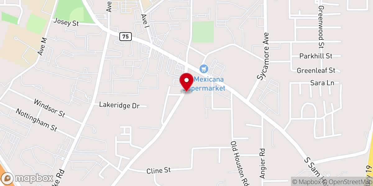 Map showing location of New Zion Missionary Baptist Ch