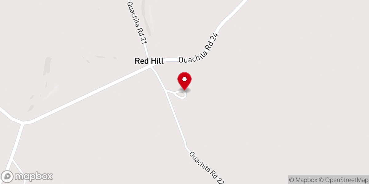 Map showing location of Red Hill Church