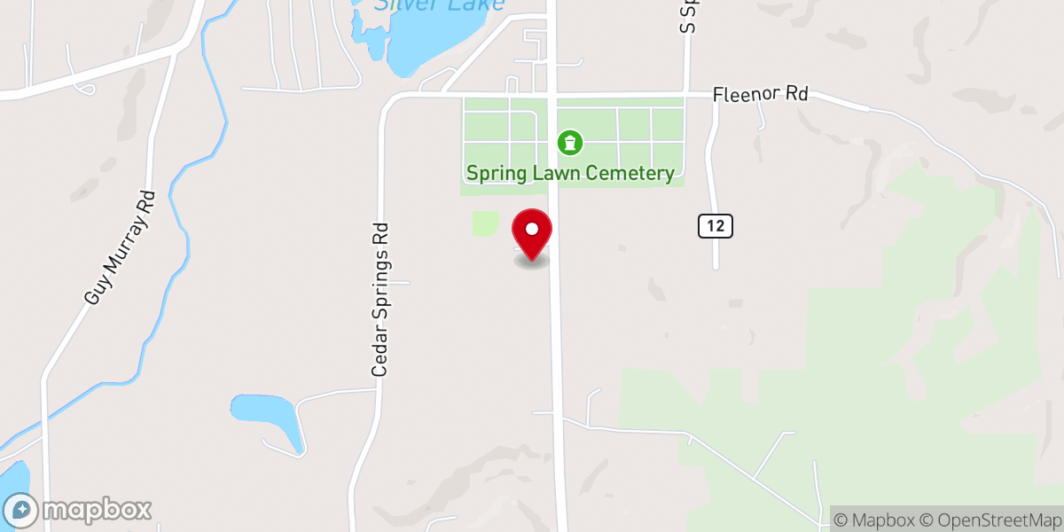 Map showing location of First Baptist Church