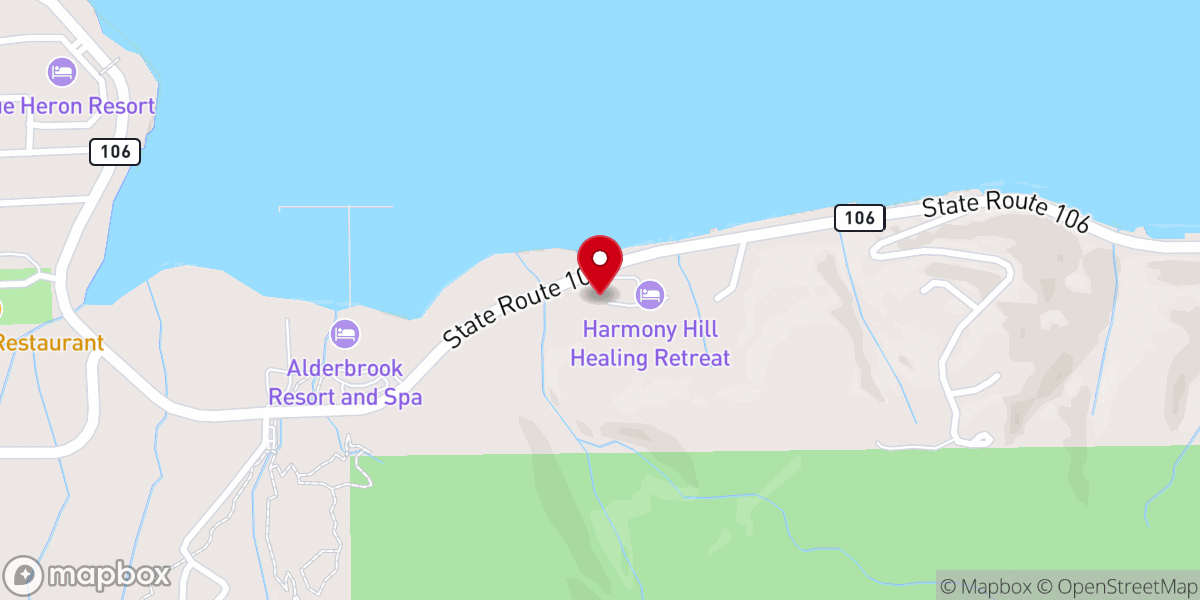 Map showing location of Sacred Waters Center for Restoration and Retreat