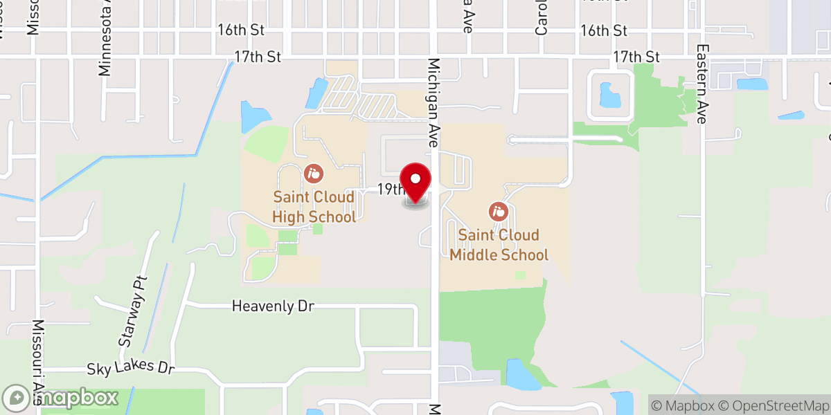 Map showing location of St. Cloud Church of the Nazarene