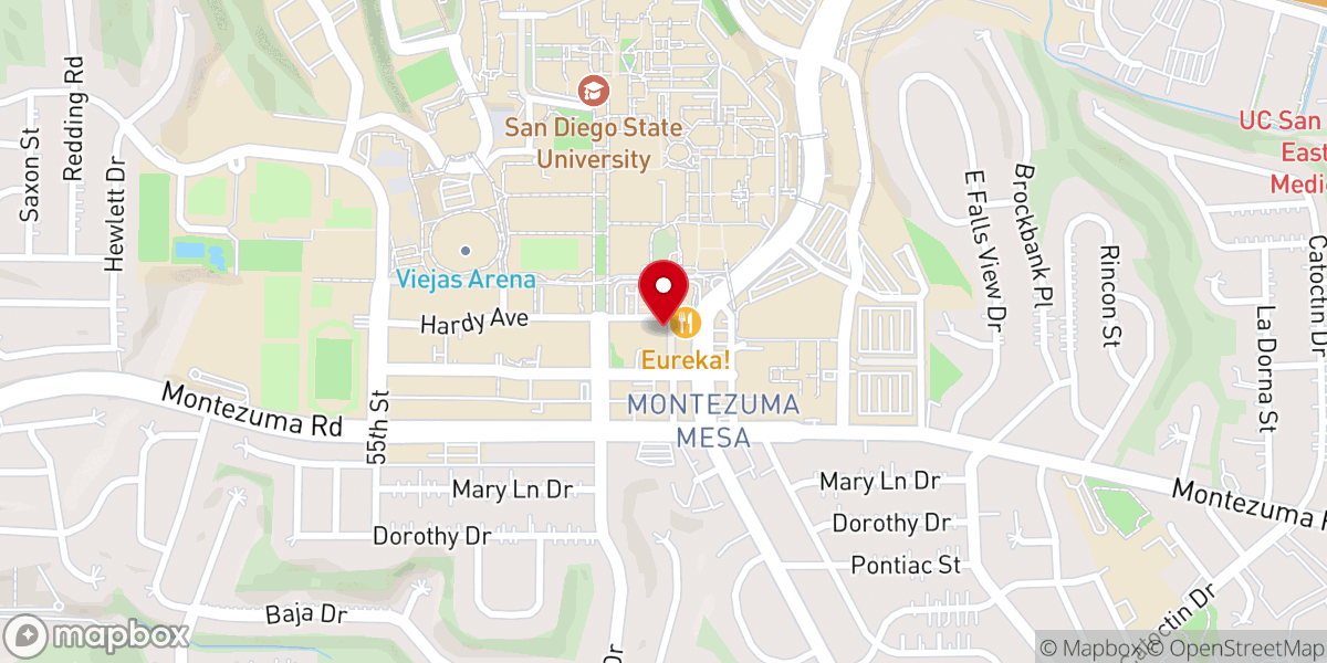 Map showing location of Lutheran Campus Center