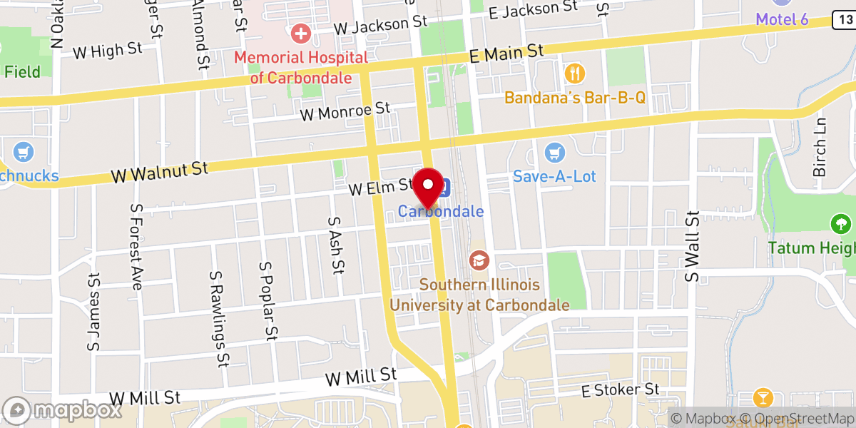 Map showing location of The Varsity Center