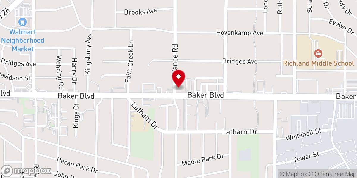 Map showing location of Messiah Baptist Church