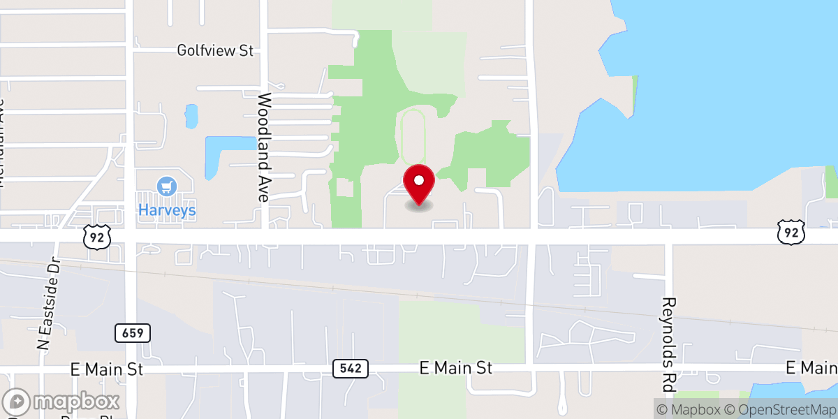 Map showing location of Santa Fe Catholic High School