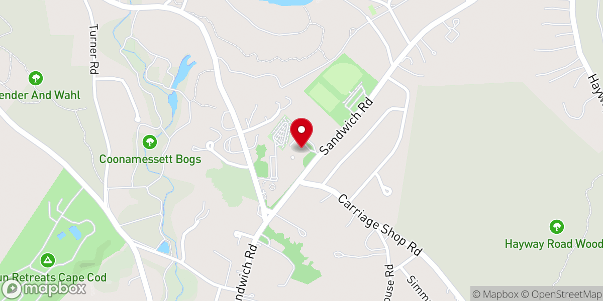Map showing location of Unitarian Universalist Fellowship of Falmouth