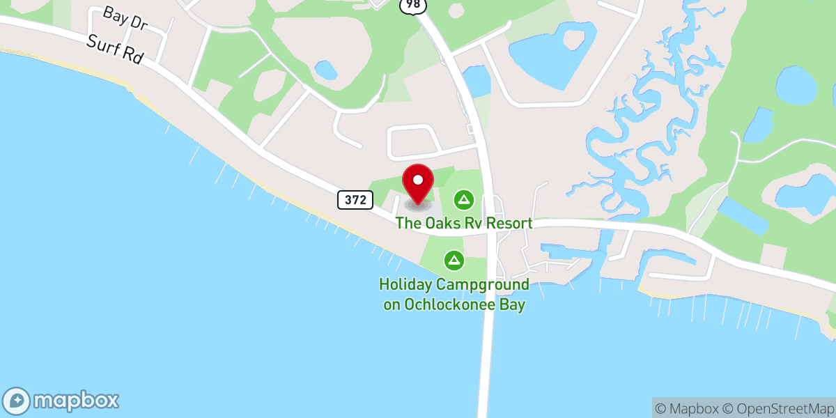 Map showing location of Ochlockonee Bay United Methodist