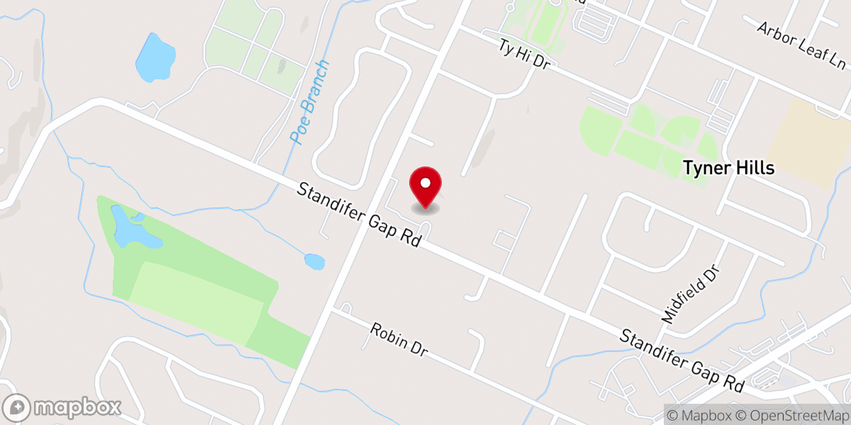 Map showing location of Tyner United Methodist Church