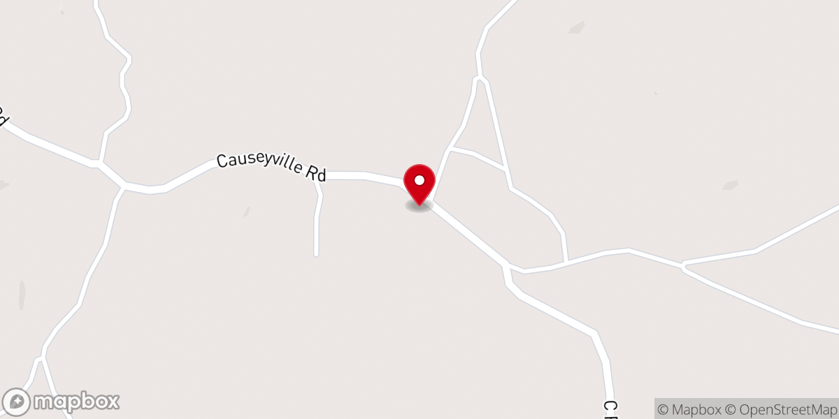 Map showing location of Center Grove Baptist Church