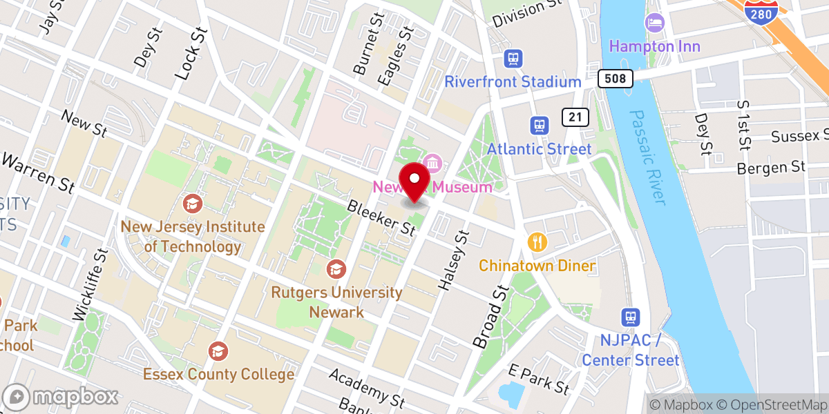 Map showing location of St. Patrick's Pro-Cathedral