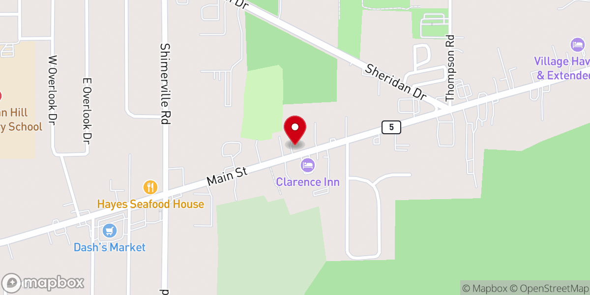 Map showing location of Christian Counseling Ministries of WNY