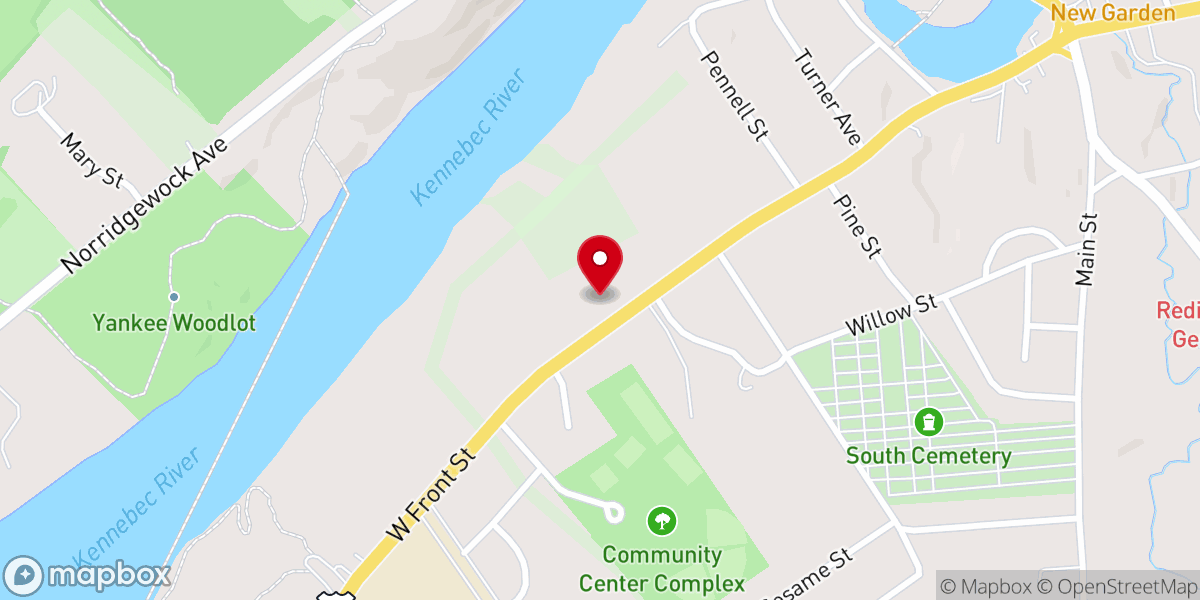 Map showing location of Riverfront Church of God