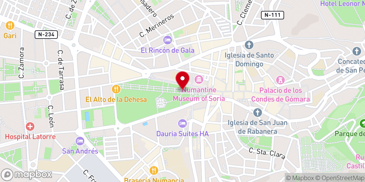 Map showing location of Árbol de la Música