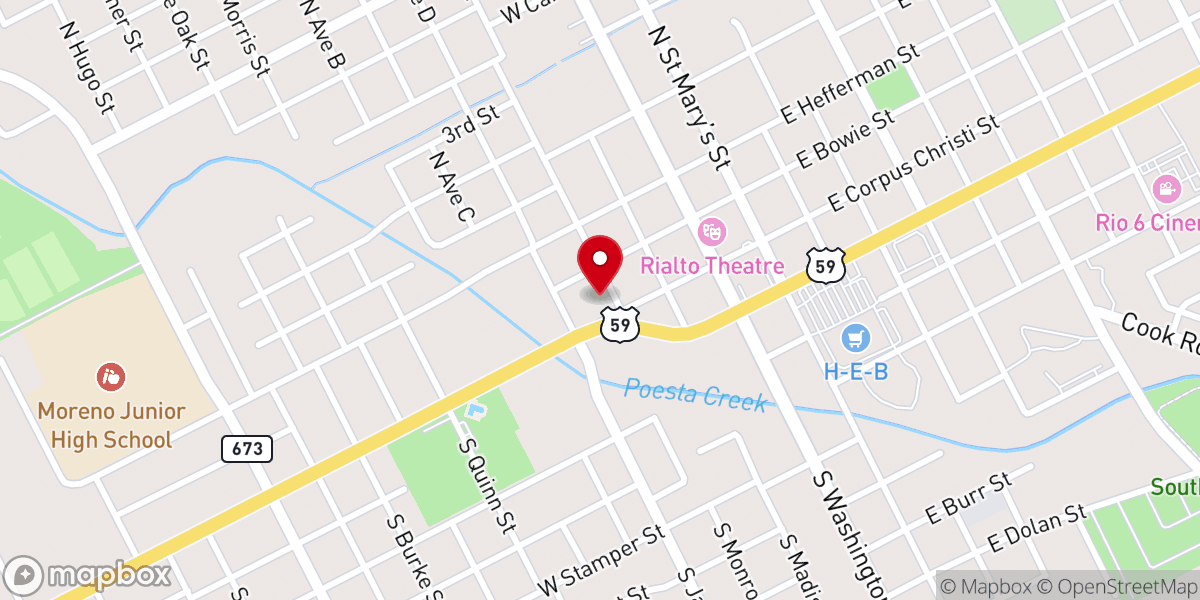 Map showing location of Fulfilled Life Church