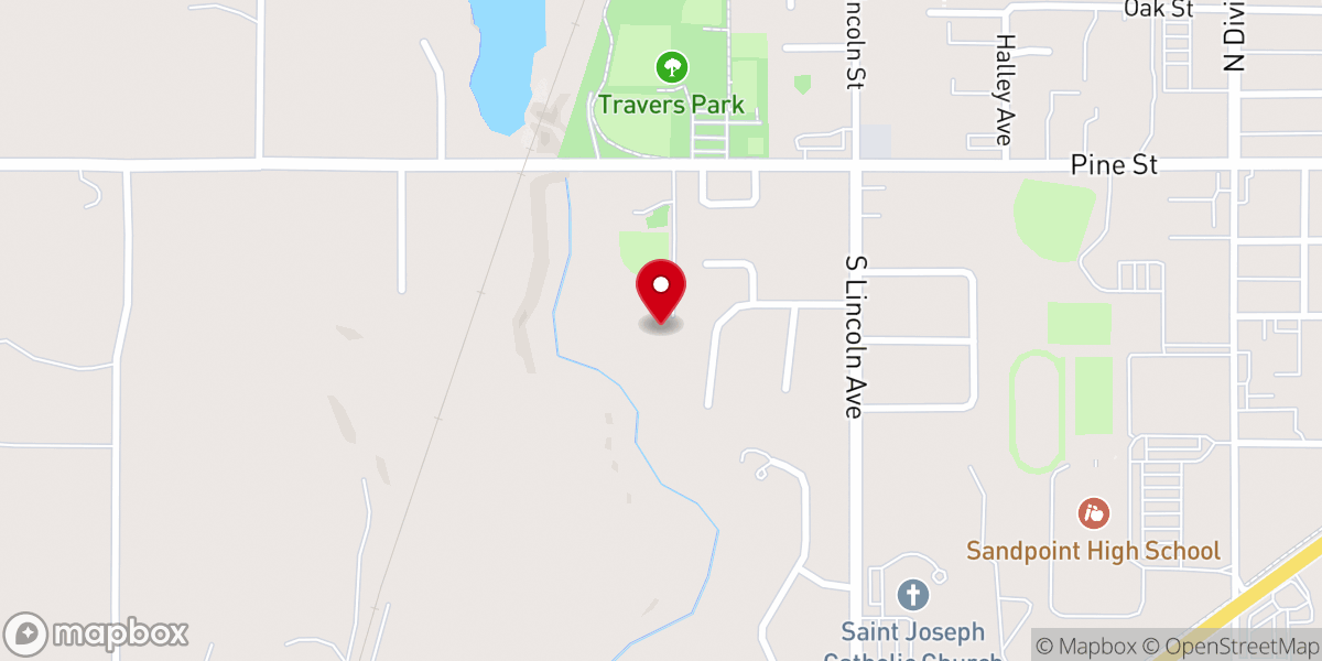 Map showing location of Sandpoint Seventh-day Adventist Church