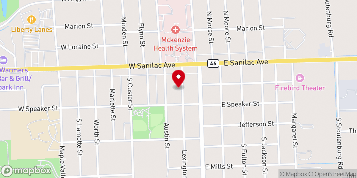 Map showing location of First United Methodist Church
