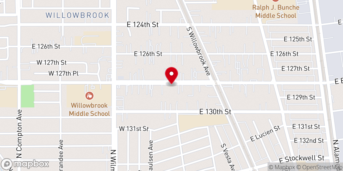 Map showing location of Progress Baptist Church